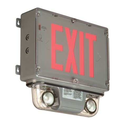 gray metal box industrial hazardous light|Hazardous Location Exit & Emergency Lighting .